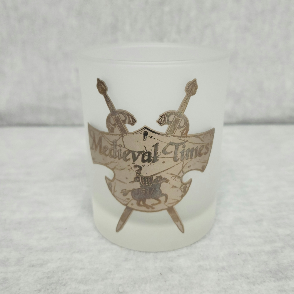 Frosted Medieval Times Rocks Glass